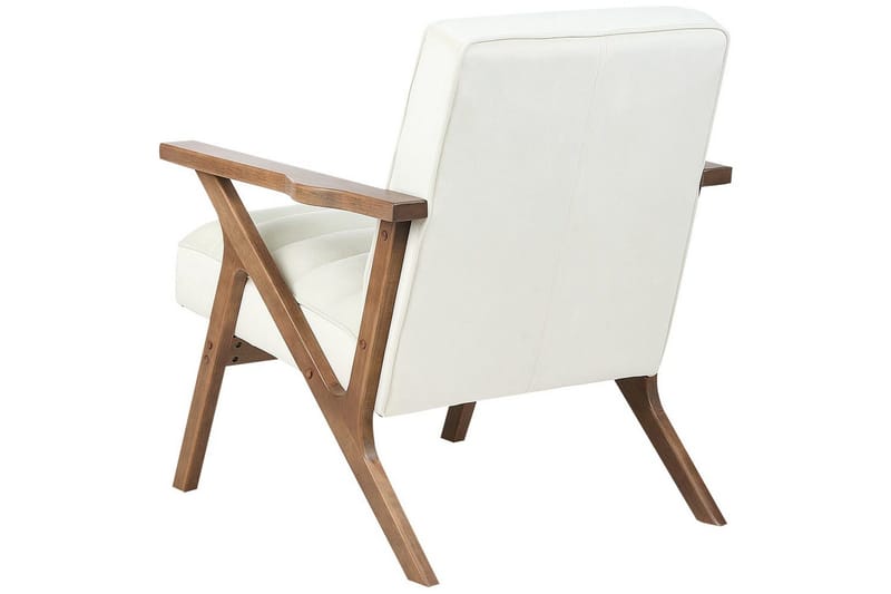 Lenestol Kisa - Hvit, mørkt tre - Møbler - Stoler & lenestoler - Lenestoler