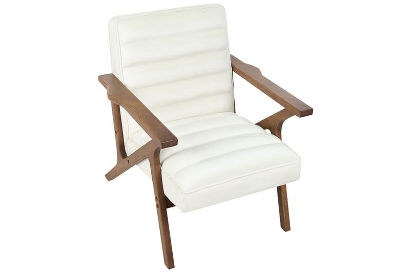 Lenestol Kisa - Hvit, mørkt tre - Møbler - Stoler & lenestoler - Lenestoler