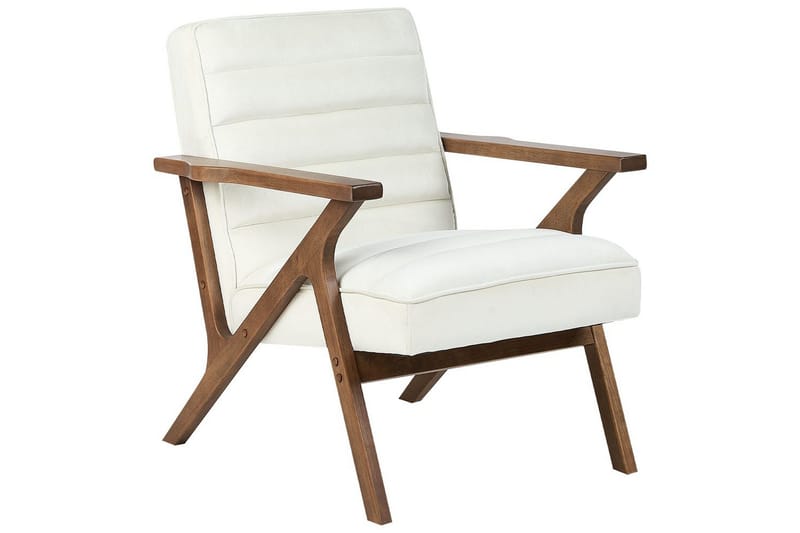 Lenestol Kisa, Hvit, mørkt tre