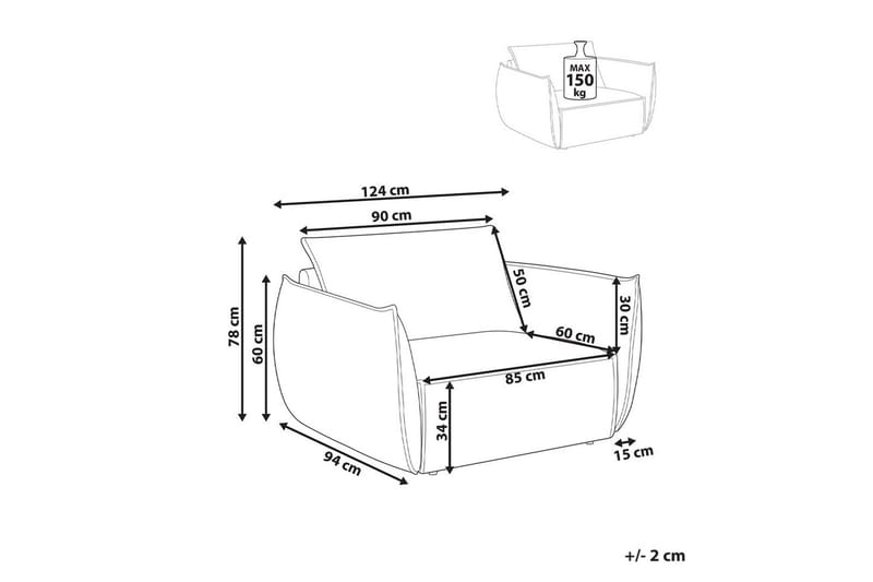 Lenestol Kunes - Grønn - Møbler - Stoler & lenestoler - Lenestoler