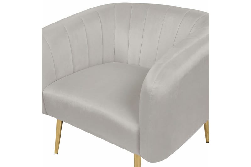 Lenestol Laconia - Grå, gull - Møbler - Stoler & lenestoler - Lenestoler