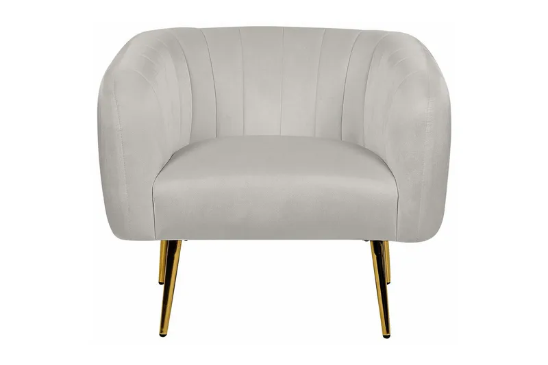 Lenestol Laconia - Grå, gull - Møbler - Stoler & lenestoler - Lenestoler