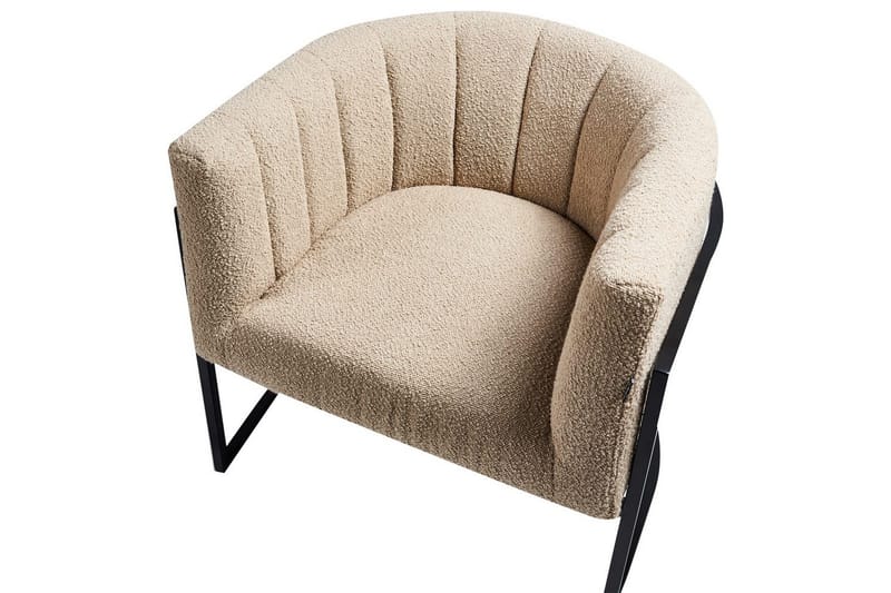 Lenestol Larvik II Beige/svart - Beige/svart - Møbler - Stoler & lenestoler - Lenestoler