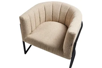 Lenestol Larvik II Beige/svart - Beige/svart - Møbler - Stoler & lenestoler - Lenestoler