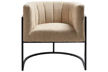 Lenestol Larvik II Beige/svart - Beige/svart - Møbler - Stoler & lenestoler - Lenestoler