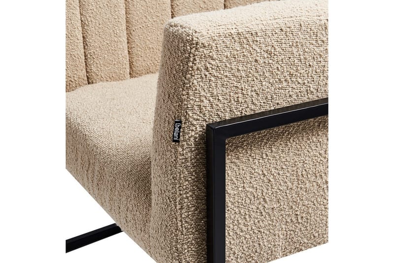 Lenestol Larvik II Beige/svart - Beige/svart - Møbler - Stoler & lenestoler - Lenestoler