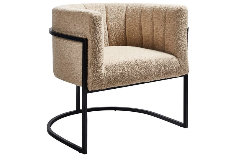 Lenestol Larvik II Beige/svart - Beige/svart - Møbler - Stoler & lenestoler - Lenestoler