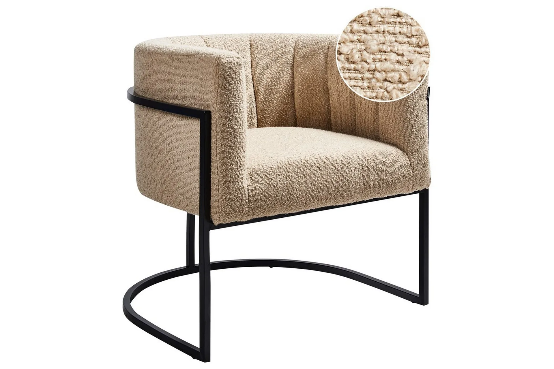 Lenestol Larvik II Beige/svart - Beige/svart