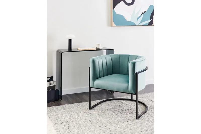 Lenestol Larvik II Grønn/svart - Grønn/svart - Møbler - Stoler & lenestoler - Lenestoler