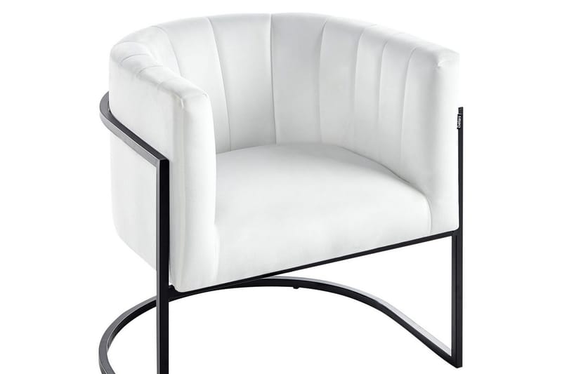 Lenestol Larvik II Hvit/Svart - Hvit/Svart - Møbler - Stoler & lenestoler - Lenestoler