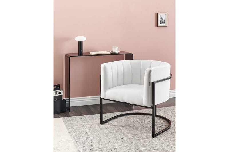 Lenestol Larvik II Hvit/Svart - Hvit/Svart - Møbler - Stoler & lenestoler - Lenestoler