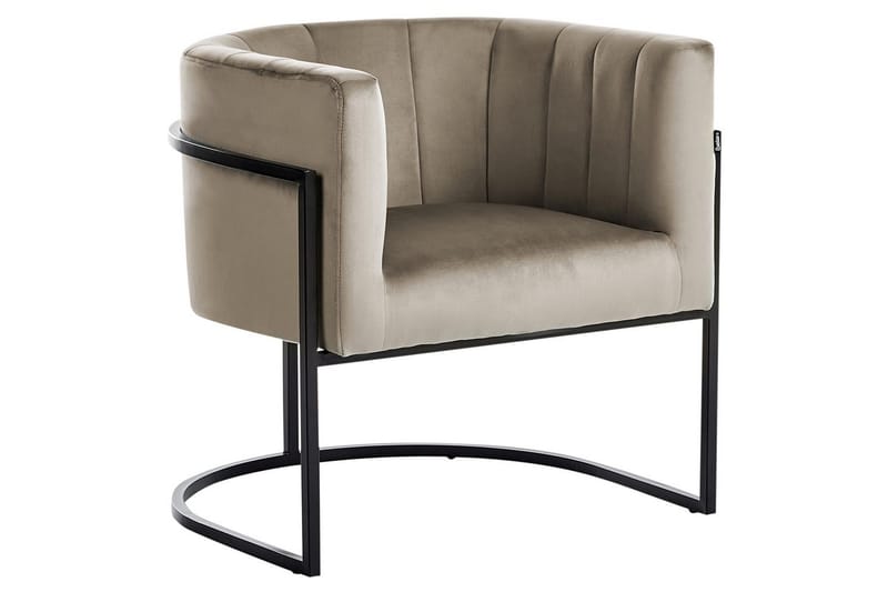 Lenestol Larvik II Taupe/svart - Taupe/svart - Møbler - Stoler & lenestoler - Lenestoler