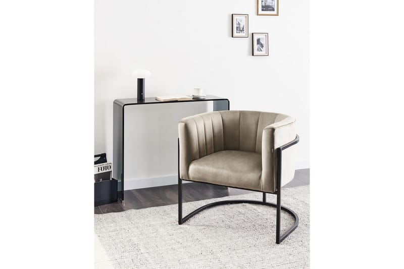 Lenestol Larvik II Taupe/svart - Taupe/svart - Møbler - Stoler & lenestoler - Lenestoler