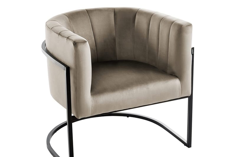 Lenestol Larvik II Taupe/svart - Taupe/svart - Møbler - Stoler & lenestoler - Lenestoler