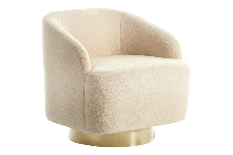 Lenestol Lavik Beige/Gull - Beige/Gull - Møbler - Stoler & lenestoler - Lenestoler