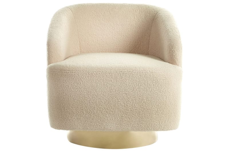 Lenestol Lavik Beige/Gull - Beige/Gull - Møbler - Stoler & lenestoler - Lenestoler