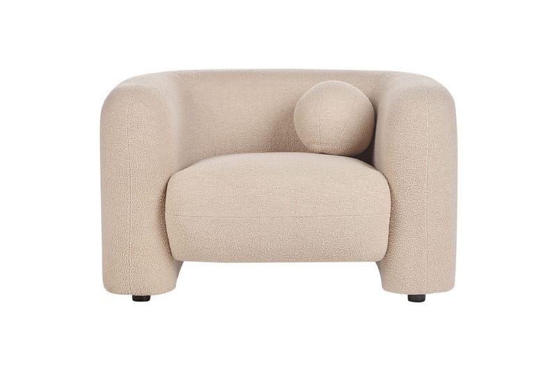 Lenestol Leiren - Beige/Bouclé - Møbler - Stoler & lenestoler - Lenestoler