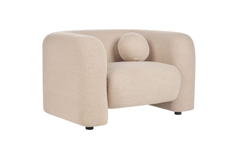 Lenestol Leiren - Beige/Bouclé - Møbler - Stoler & lenestoler - Lenestoler
