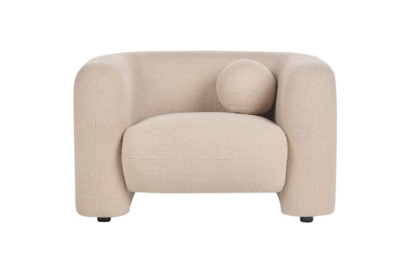 Lenestol Leiren - Beige/Bouclé - Møbler - Stoler & lenestoler - Lenestoler
