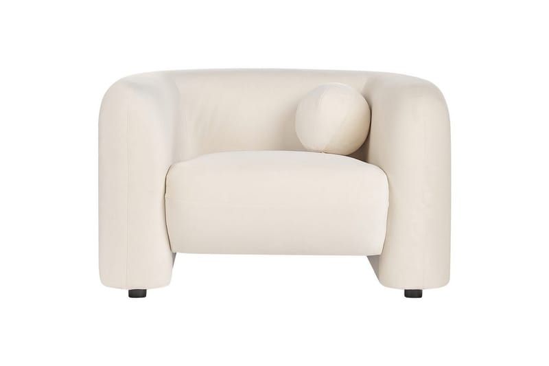 Lenestol Leiren - Off-white/Fløyel - Møbler - Stoler & lenestoler - Lenestoler