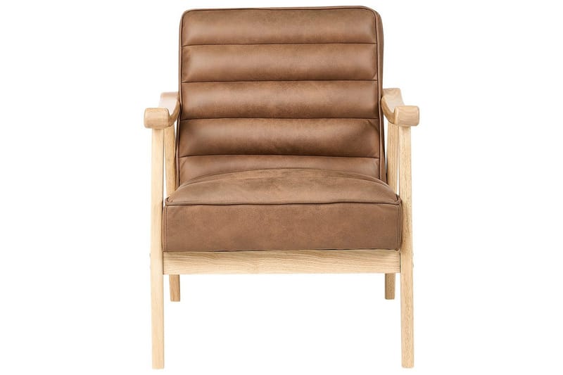 Lenestol Leknes - Brun, lyst tre - Møbler - Stoler & lenestoler - Lenestoler