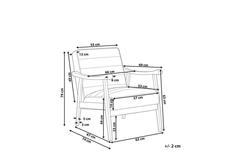 Lenestol Leknes - Brun, lyst tre - Møbler - Stoler & lenestoler - Lenestoler