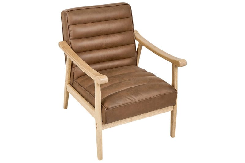 Lenestol Leknes - Brun, lyst tre - Møbler - Stoler & lenestoler - Lenestoler