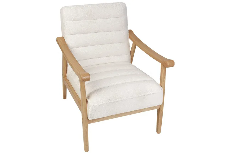 Lenestol Leknes - Hvit, lyst tre - Møbler - Stoler & lenestoler - Lenestoler
