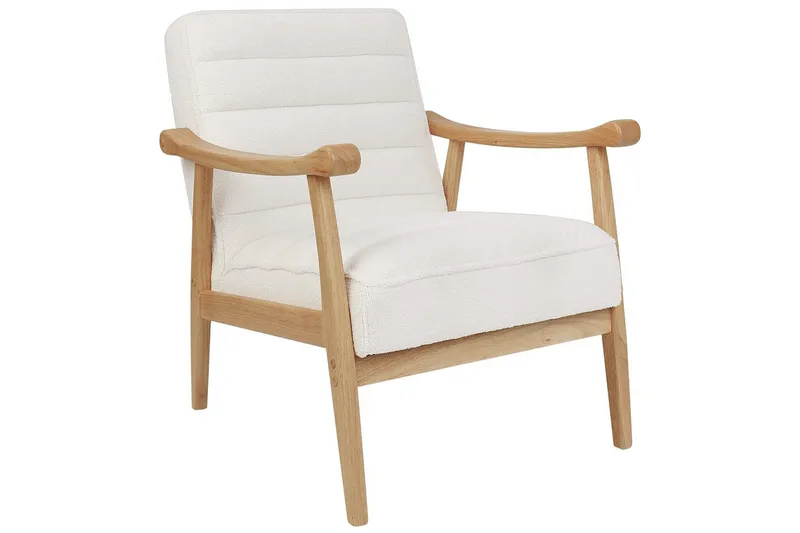 Lenestol Leknes - Hvit, lyst tre - Møbler - Stoler & lenestoler - Lenestoler