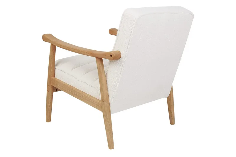 Lenestol Leknes - Hvit, lyst tre - Møbler - Stoler & lenestoler - Lenestoler