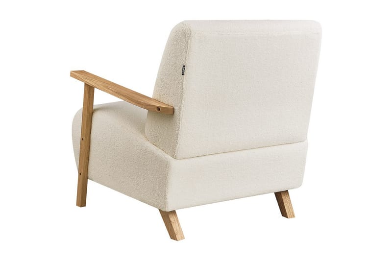 Lenestol Lesja - Beige, lyst tre/Bouclé - Møbler - Stoler & lenestoler - Lenestoler