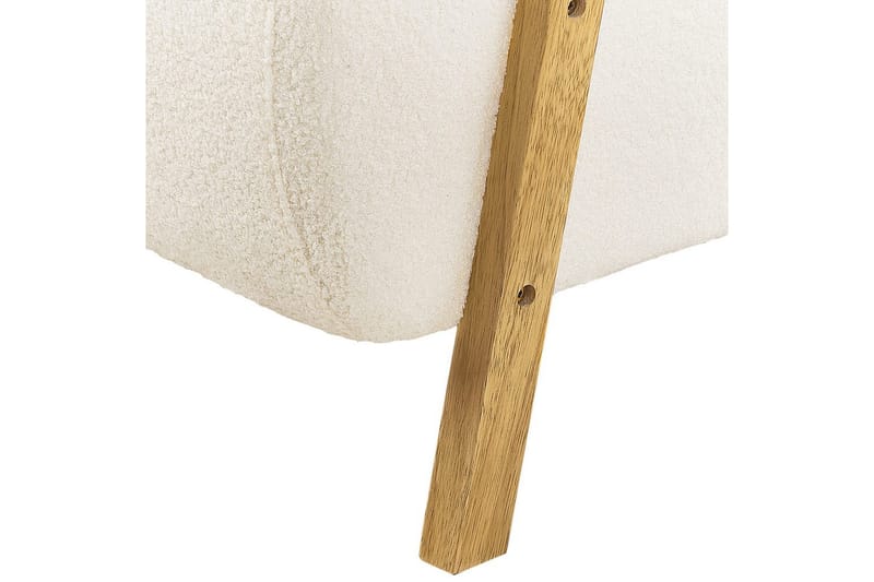 Lenestol Lesja - Beige, lyst tre/Bouclé - Møbler - Stoler & lenestoler - Lenestoler