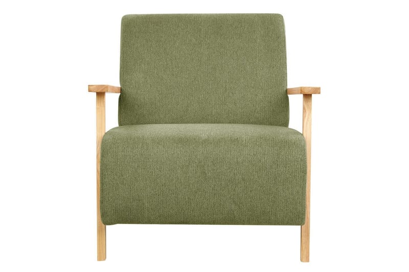 Lenestol Lesja - Grønn, lyst tre/Polyester - Møbler - Stoler & lenestoler - Lenestoler