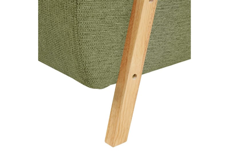 Lenestol Lesja - Grønn, lyst tre/Polyester - Møbler - Stoler & lenestoler - Lenestoler