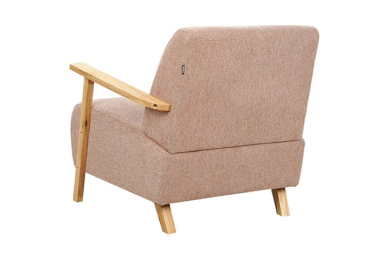 Lenestol Lesja - Rosa, lyst tre/Polyester - Møbler - Stoler & lenestoler - Lenestoler