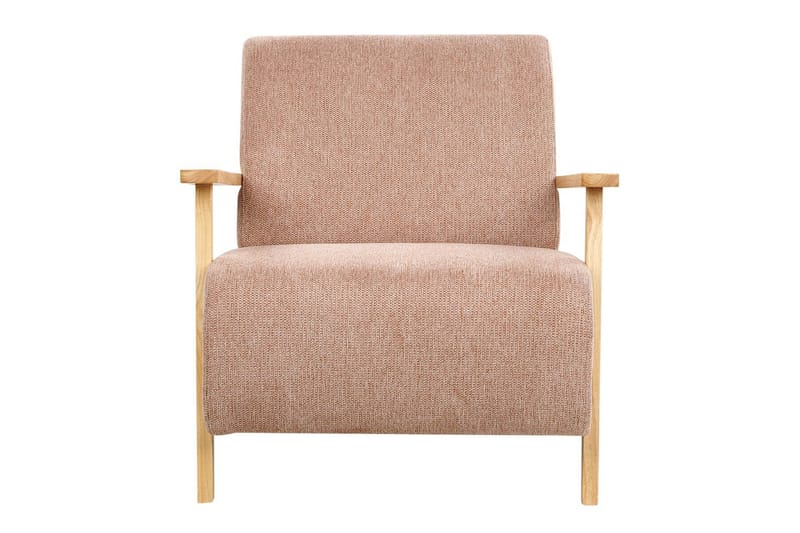 Lenestol Lesja - Rosa, lyst tre/Polyester - Møbler - Stoler & lenestoler - Lenestoler