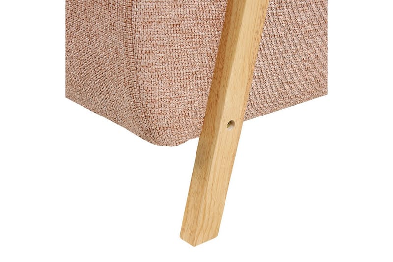 Lenestol Lesja - Rosa, lyst tre/Polyester - Møbler - Stoler & lenestoler - Lenestoler