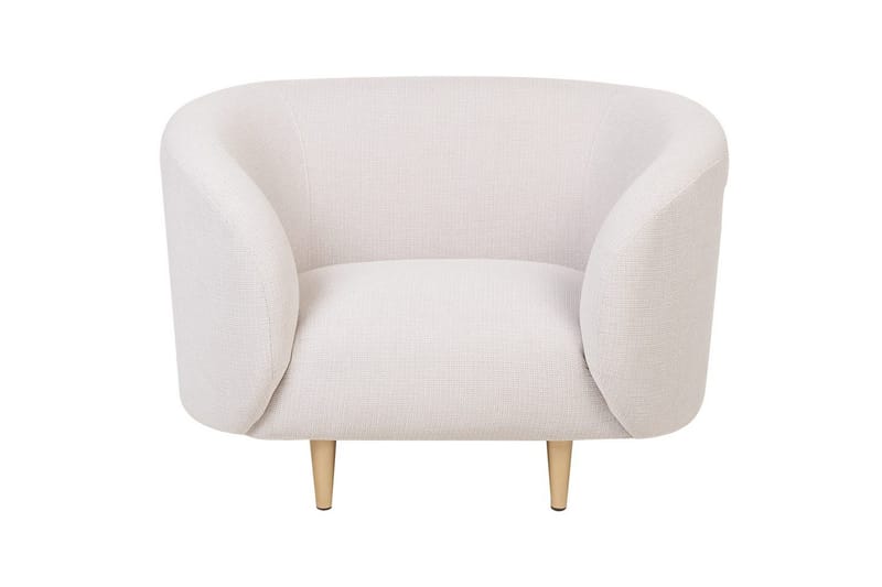 Lenestol Loen - Beige, gull/polyester, Beige, gull/Polyester - Møbler - Stoler & lenestoler - Lenestoler