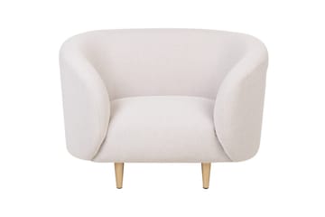 Lenestol Loen - Beige/gull/polyester/Beige/gull/Polyester - Møbler - Stoler & lenestoler - Lenestoler - Klubblenestol