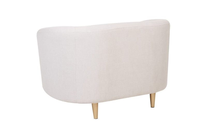 Lenestol Loen - Beige/gull/polyester/Beige/gull/Polyester - Møbler - Stoler & lenestoler - Lenestoler - Klubblenestol