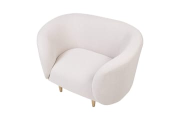 Lenestol Loen - Beige/gull/polyester/Beige/gull/Polyester - Møbler - Stoler & lenestoler - Lenestoler - Klubblenestol
