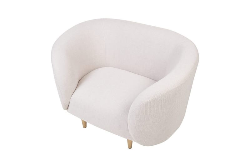 Lenestol Loen - Beige/gull/polyester/Beige/gull/Polyester - Møbler - Stoler & lenestoler - Lenestoler - Klubblenestol