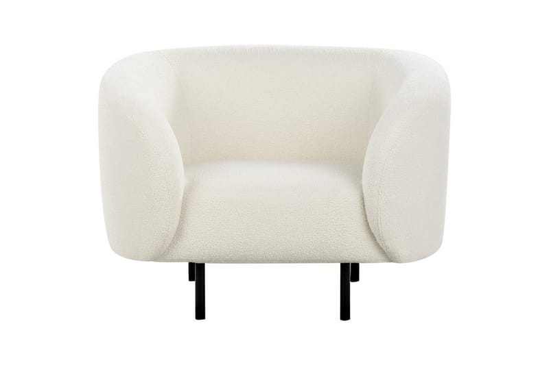 Lenestol Loen - Hvit, Svart/Bouclé - Møbler - Stoler & lenestoler - Lenestoler