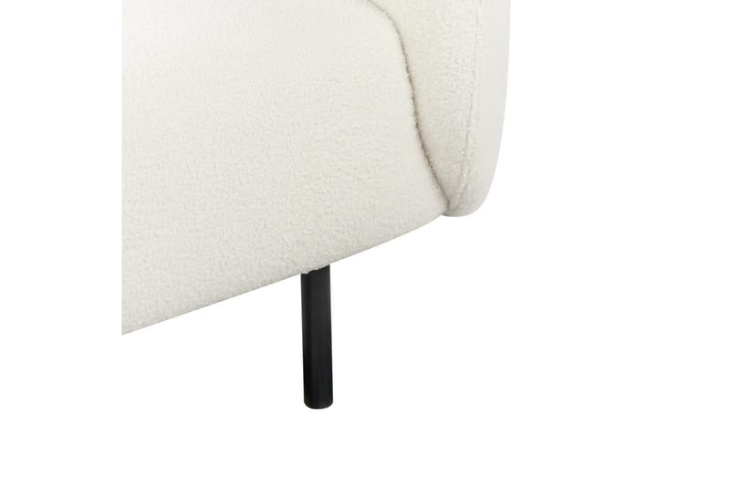 Lenestol Loen - Hvit, Svart/Bouclé - Møbler - Stoler & lenestoler - Lenestoler