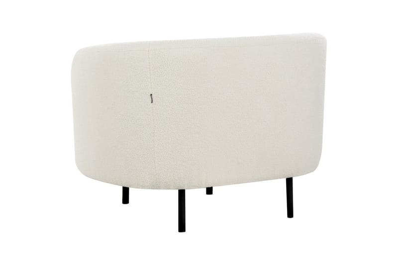 Lenestol Loen - Hvit, Svart/Bouclé - Møbler - Stoler & lenestoler - Lenestoler