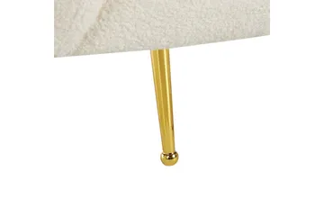 Lenestol Loen - Hvit/gull/Bouclé/Hvitt/gull/Bouclé/Hvit/gull/bouclé - Møbler - Stoler & lenestoler - Lenestoler - Klubblenestol