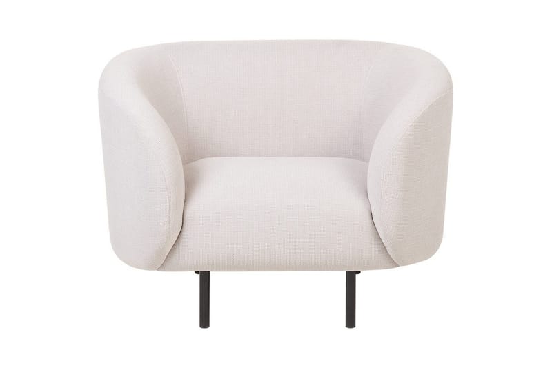 Lenestol Loen - Lysebeige, svart/Polyester, Lys beige, svart/Polyester - Møbler - Stoler & lenestoler - Lenestoler