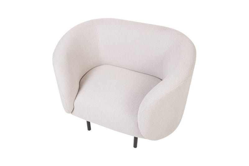 Lenestol Loen - Lysebeige, svart/Polyester, Lys beige, svart/Polyester - Møbler - Stoler & lenestoler - Lenestoler