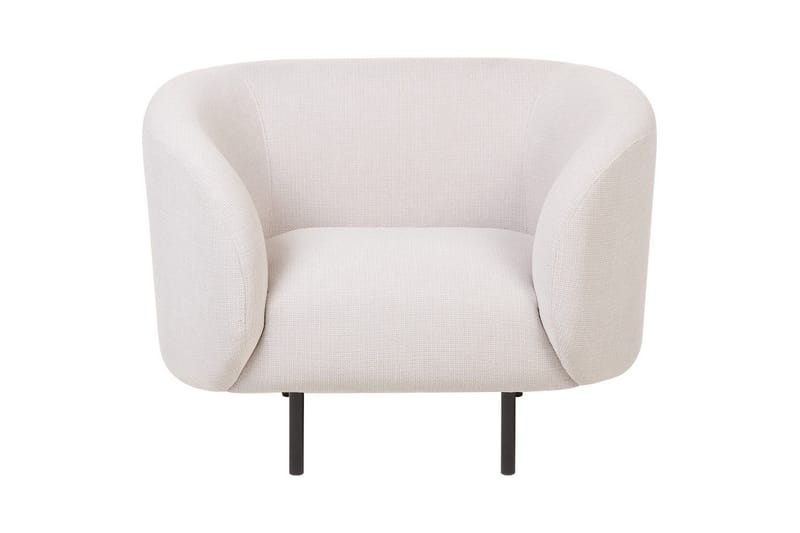Lenestol Loen - Lysebeige, svart/Polyester, Lys beige, svart/Polyester - Møbler - Stoler & lenestoler - Lenestoler