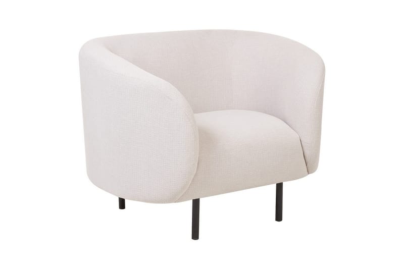 Lenestol Loen - Lysebeige, svart/Polyester, Lys beige, svart/Polyester - Møbler - Stoler & lenestoler - Lenestoler